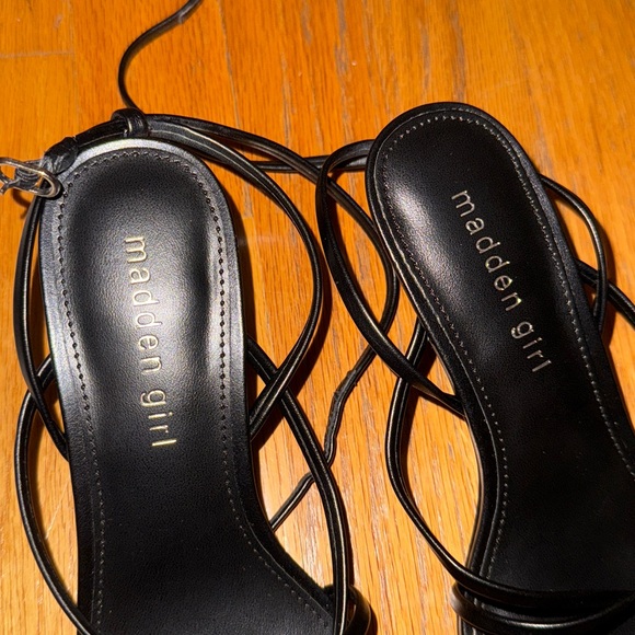 Madden Girl Black Strappy Heels - Picture 5 of 5